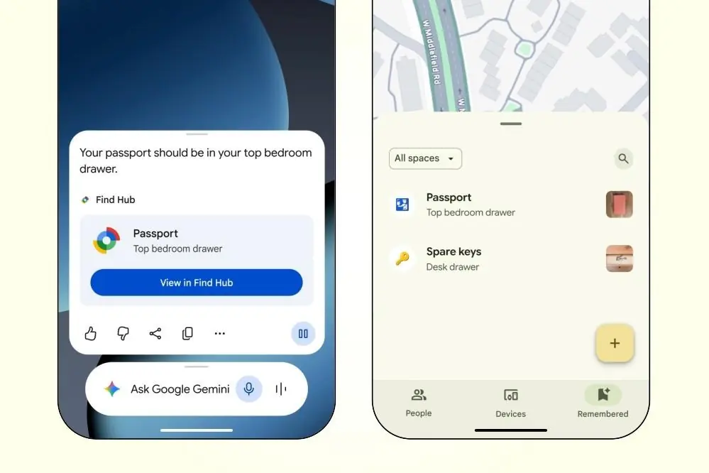 جوجل تطلق ميزة تذكر مواقع الأشياء عبر Gemini بدون متتبع