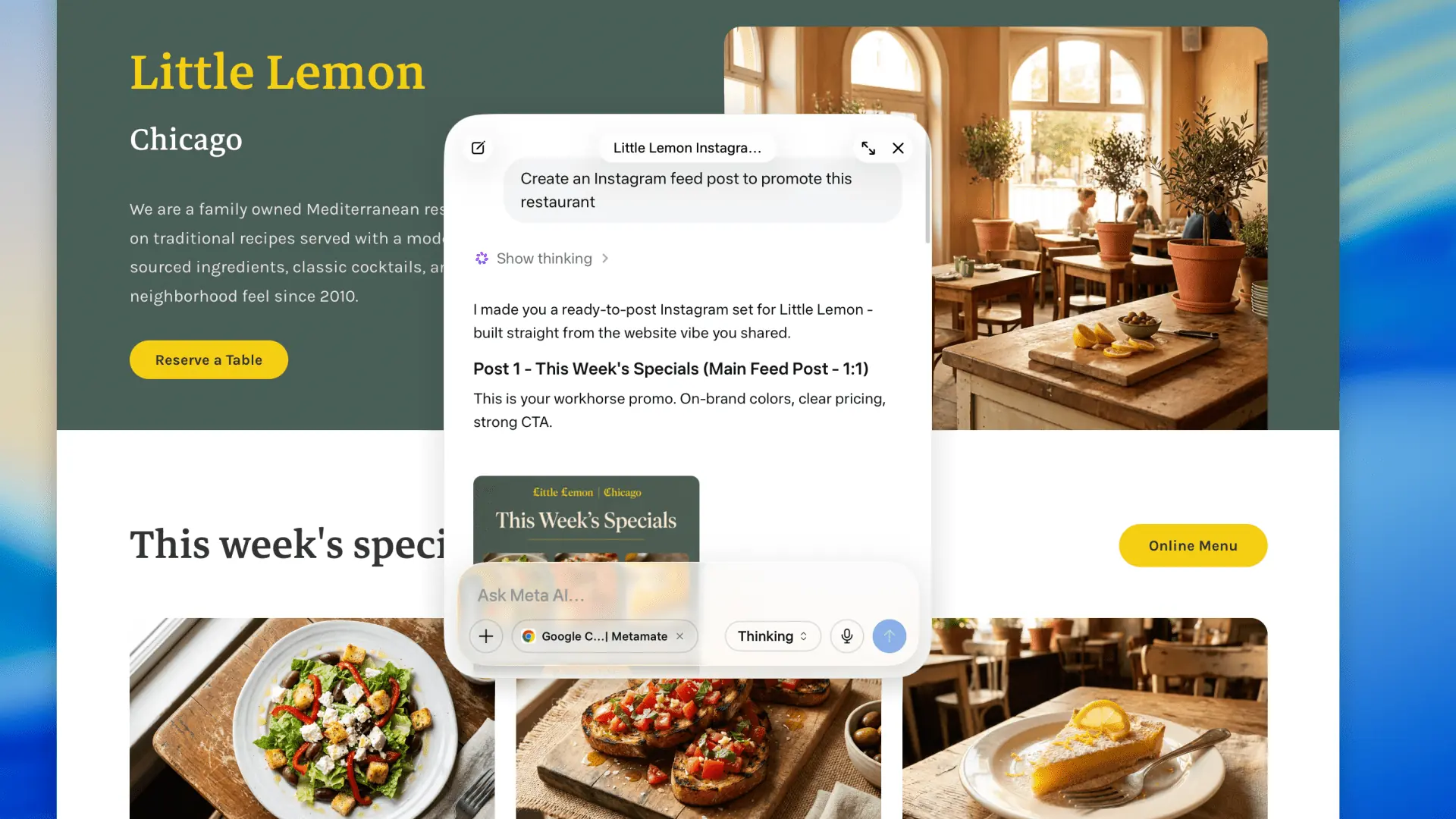 Meta تطلق تطبيق ذكاء اصطناعي متخصص لأجهزة Mac