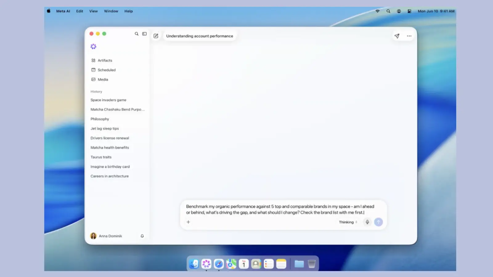 Meta تطلق تطبيق ذكاء اصطناعي مخصص لأجهزة Mac