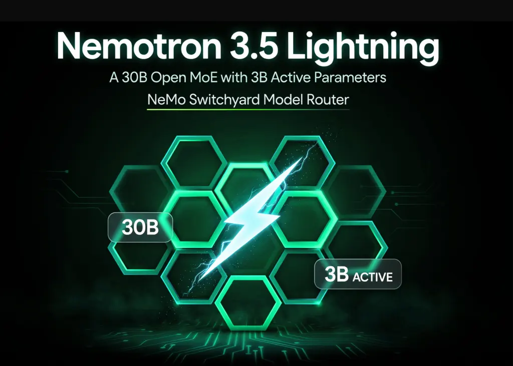 إنفيديا تطلق Nemotron 3.5 Lightning: نموذج وكيلي مفتوح بحجم 30 مليار معامل
